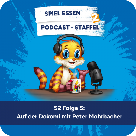 Meeps mit Kopfhörern und Mirkofon